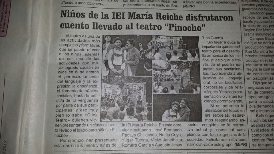 Publicación en Diario La Región, Iquitos - Loreto - Perú